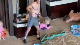 VIDEO: जोस बटलर ने दो साल की बेटी की मदद से किया वर्कआउट, RR के लिए धमाकेदार प्रदर्शन के लिए हैं तैयार